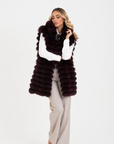 Gilet volpe Marzia bordeaux