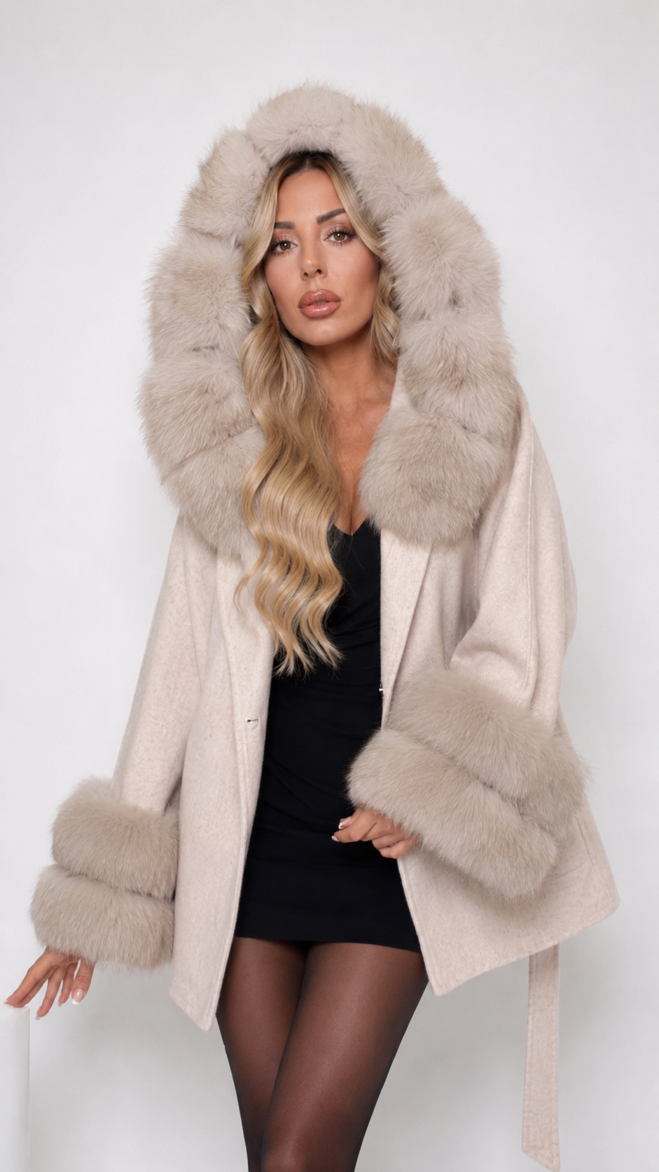 Cappotto Malin in lana e cashmere panna