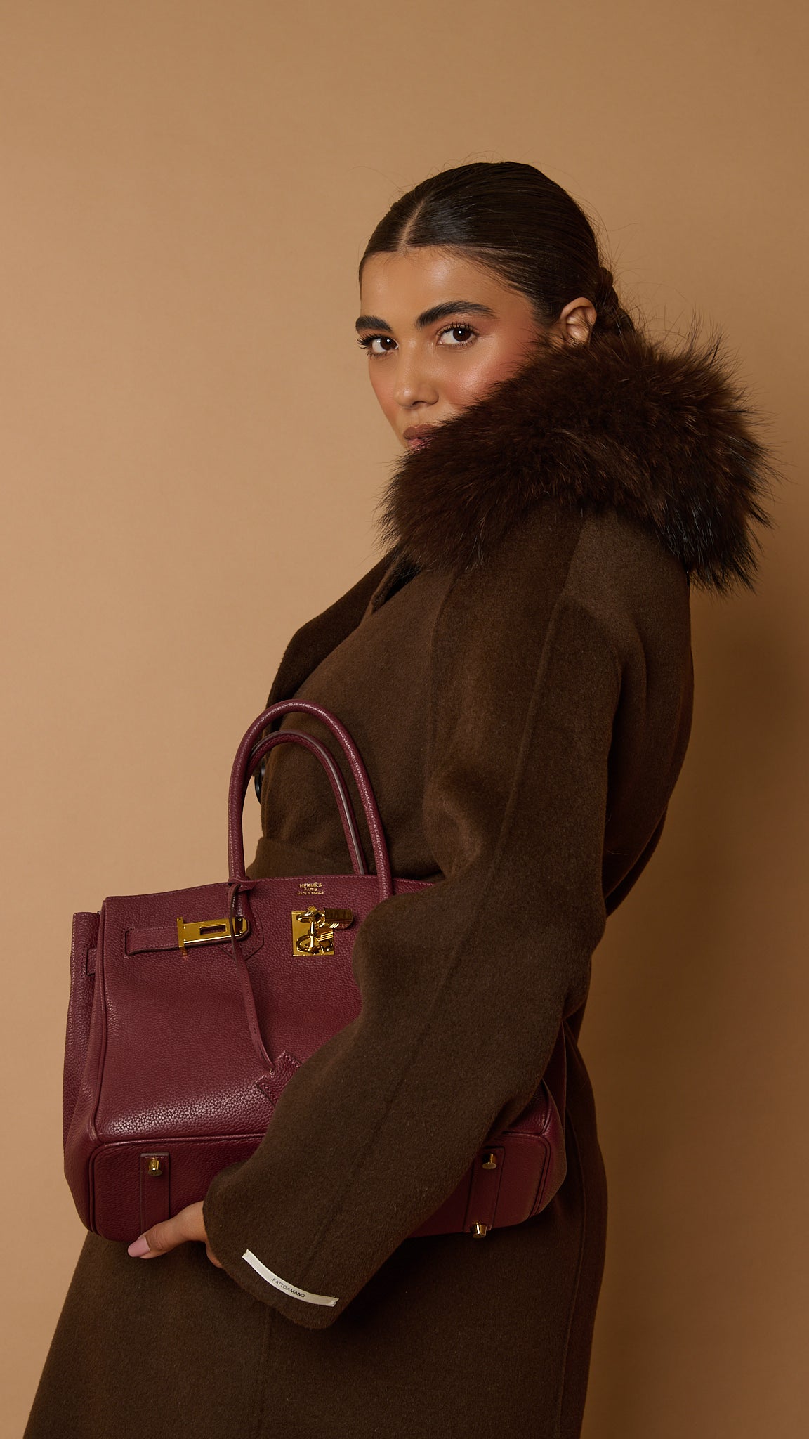 SAVANN Luxury COAT 100% lana Brown