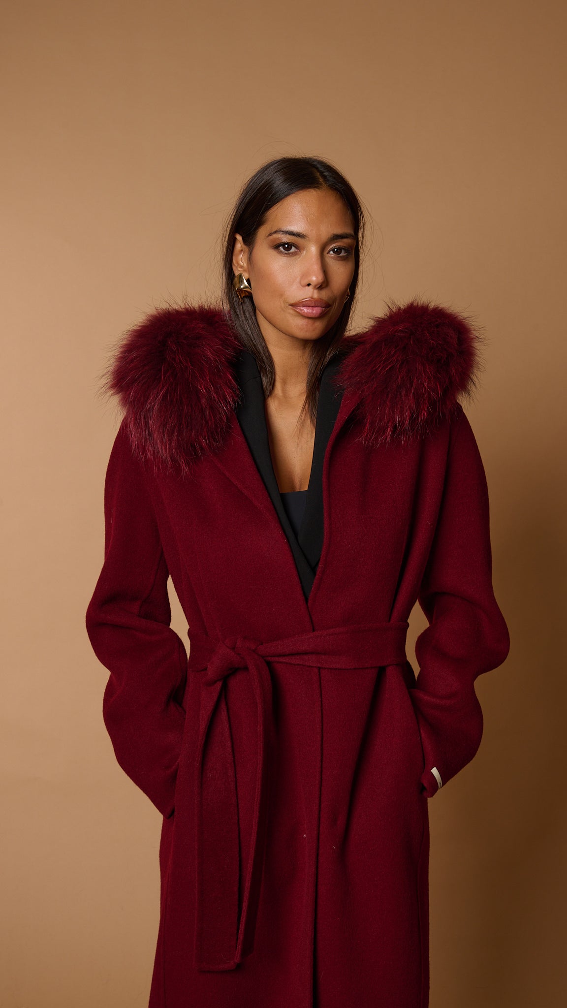 Dianne luxury coat bordeaux