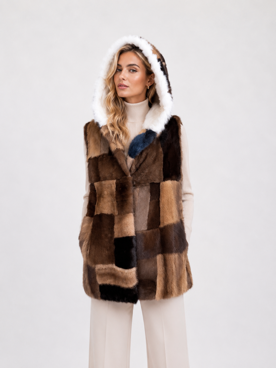 Gilet visone pach Ysaline