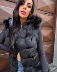 Gilet in volpe black love