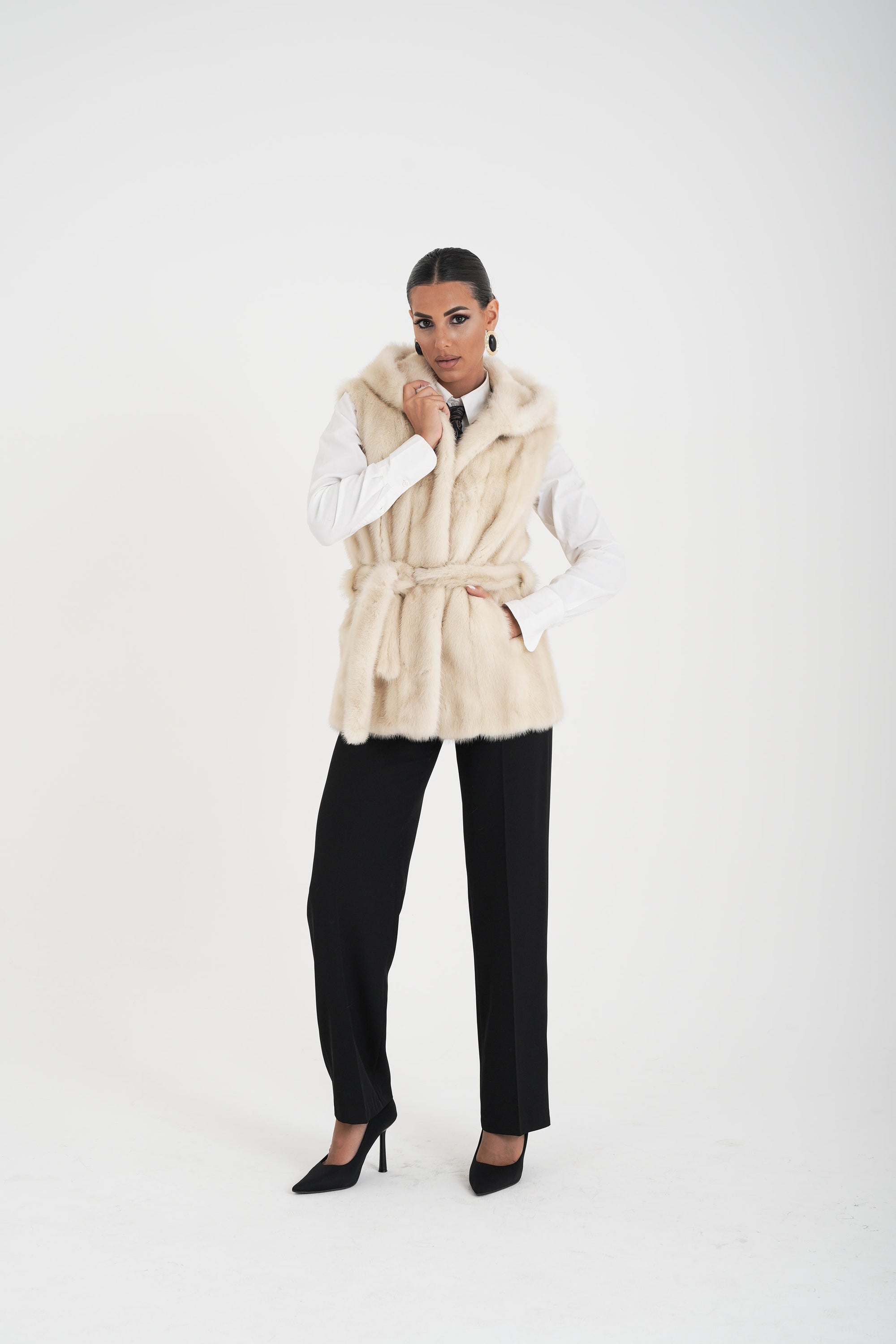 Gilet visone Sabrina
