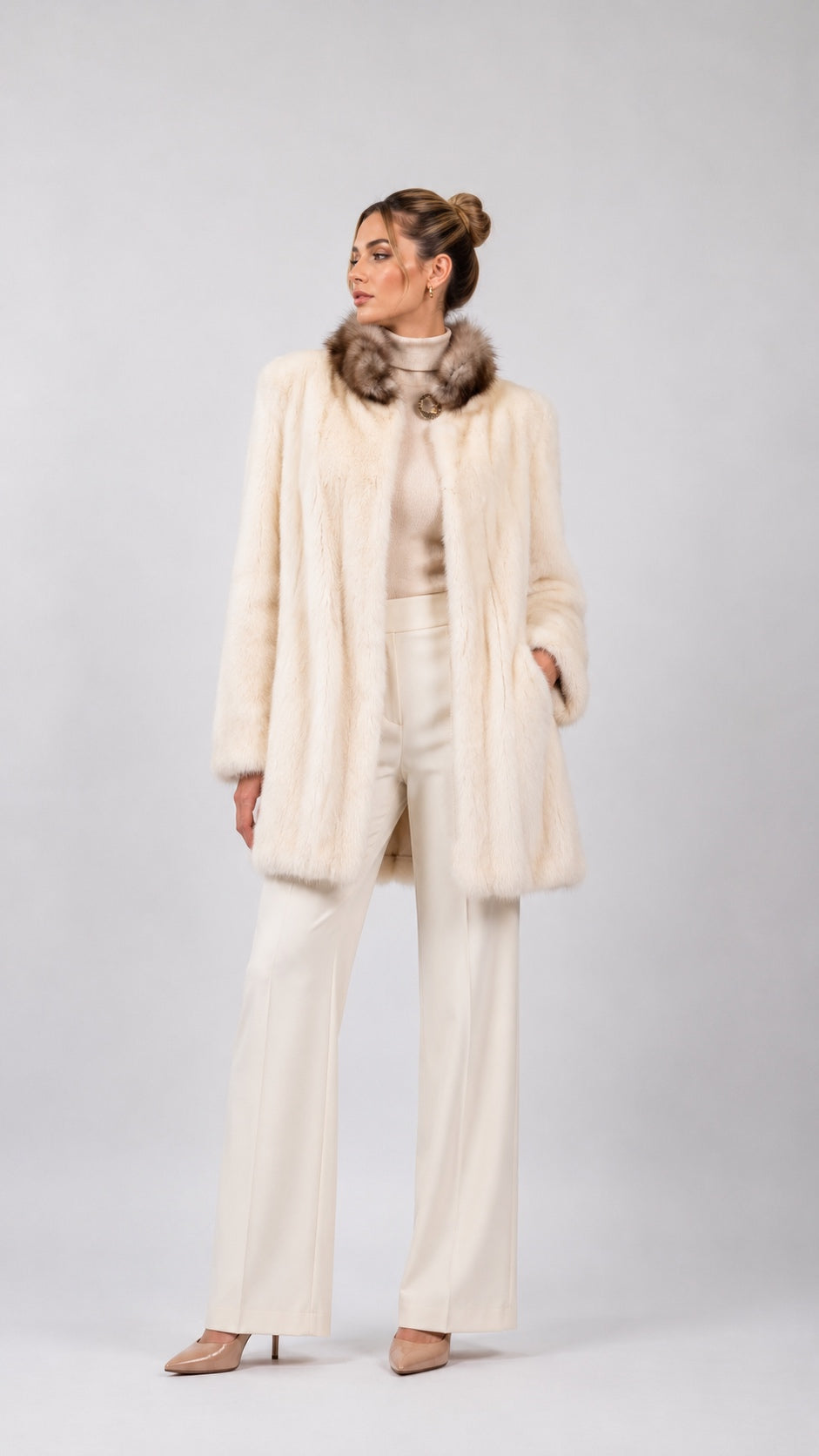 Visone collo zibellino madene luxury