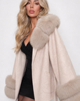 Cappotto Malin in lana e cashmere panna