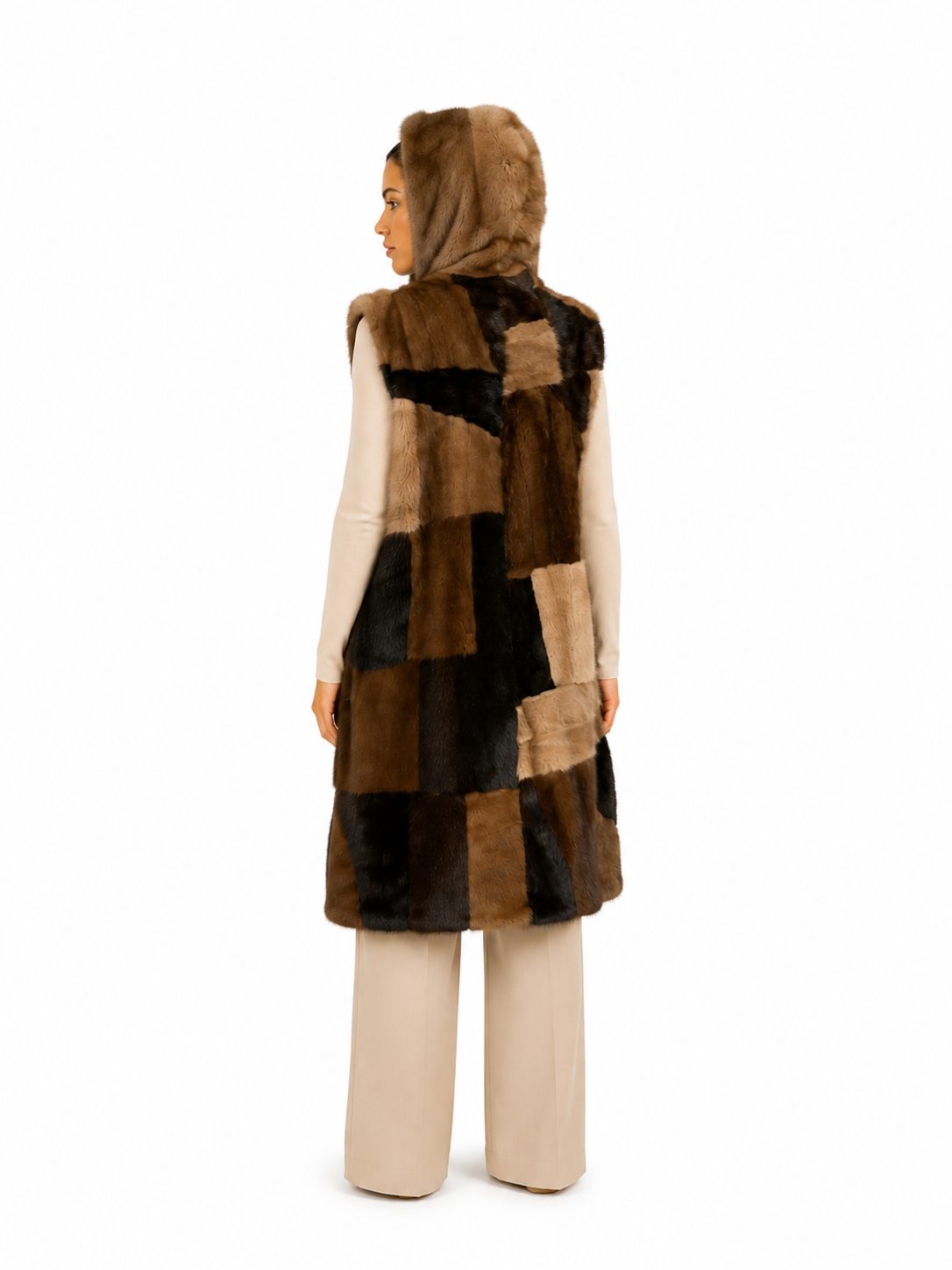 Gilet visone pach  Evelyne Luxury
