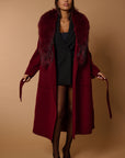 Drama luxury coat bordeaux