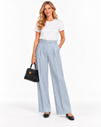 Pantaloni ampi azzurro