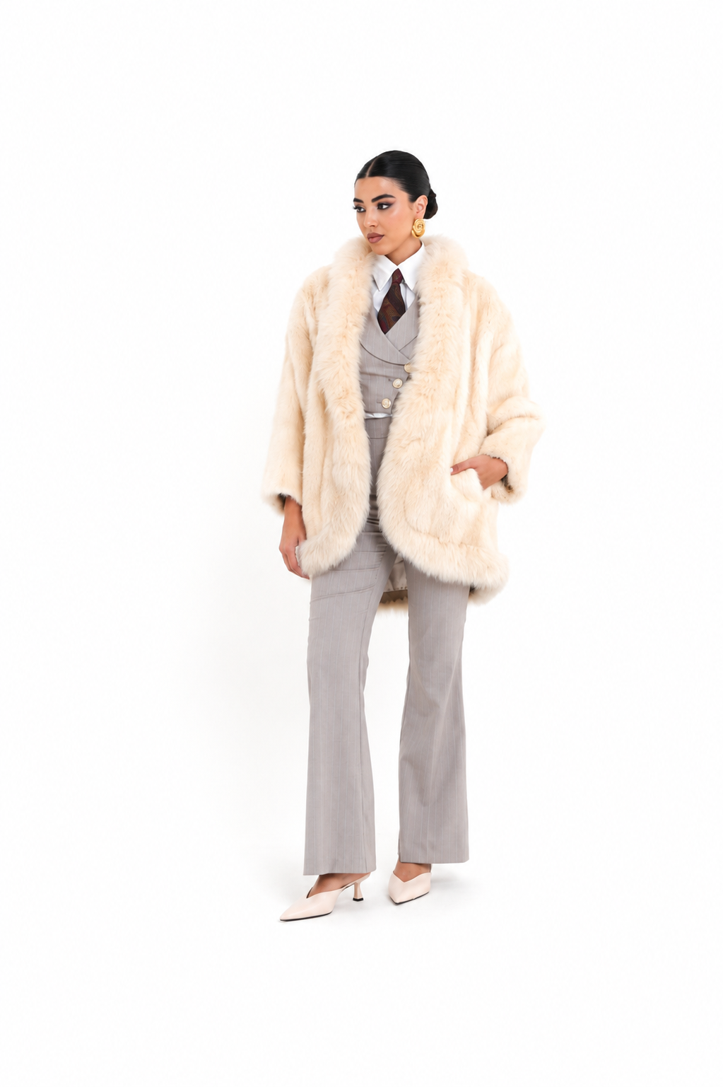 Visone bordato volpe Gabrielle Luxury