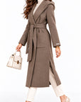 Cappotto 50% lana 50%cashmere fango