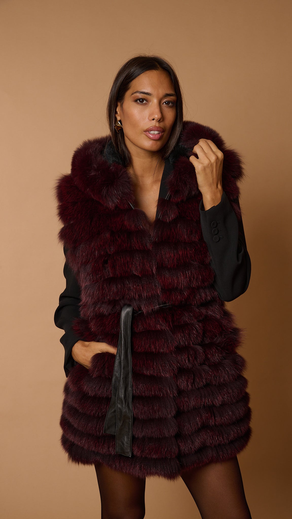 Gilet volpe leonie burgundy
