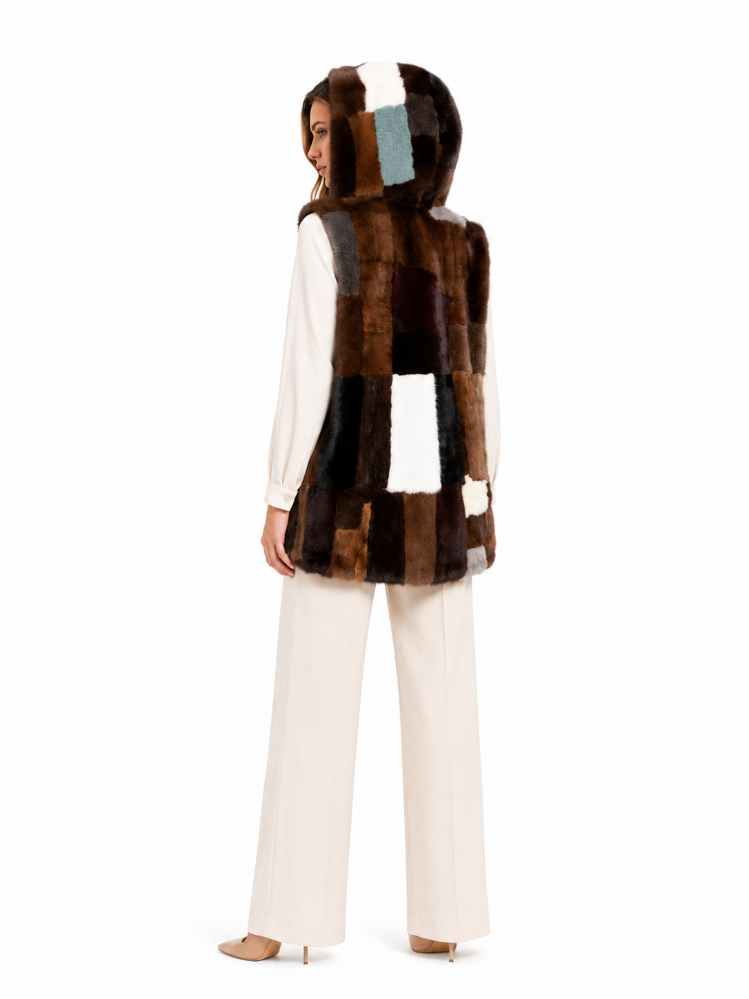 Gilet visone pach Arvelia