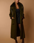 Drama luxury coat green