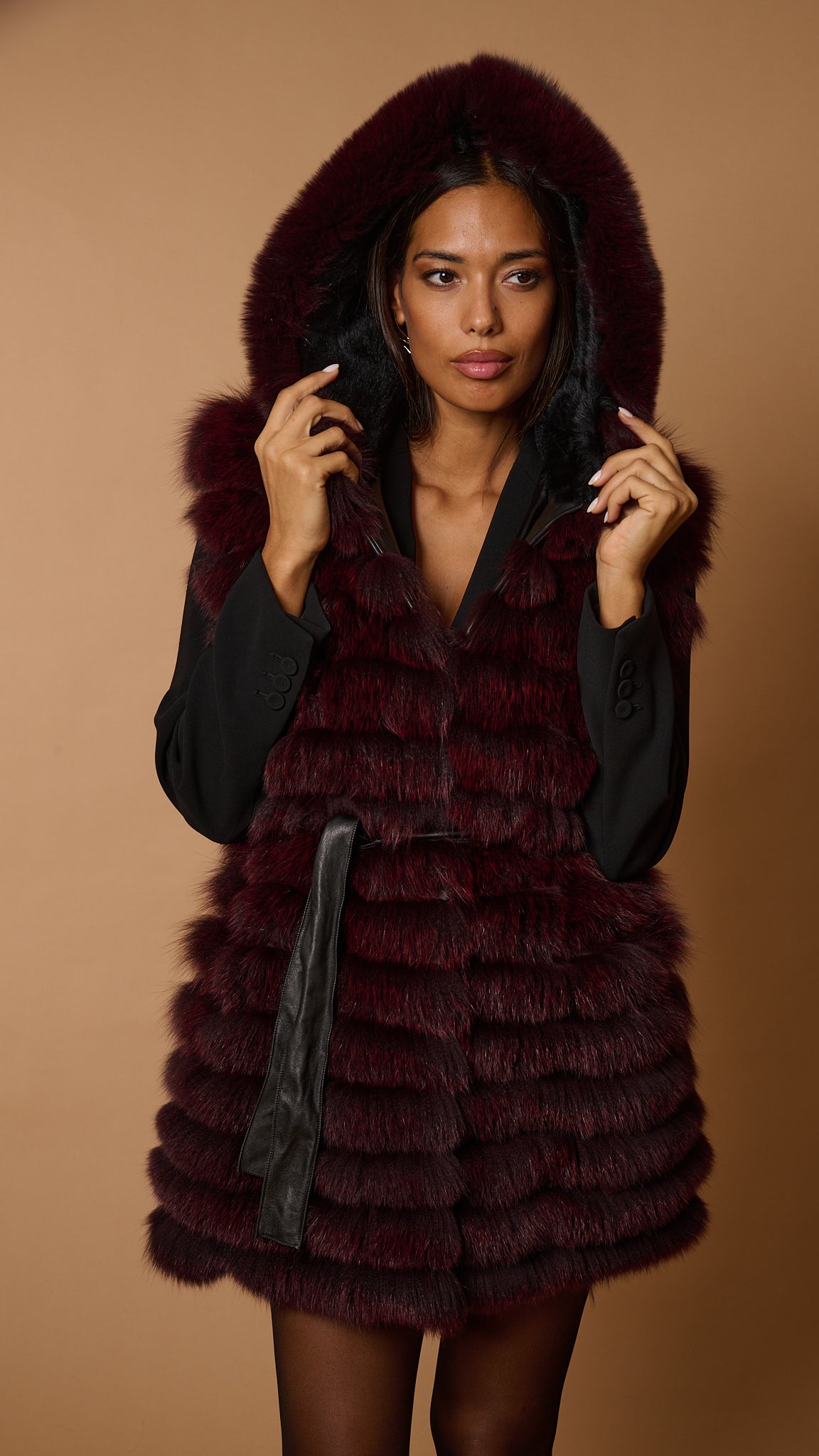 Gilet volpe leonie burgundy