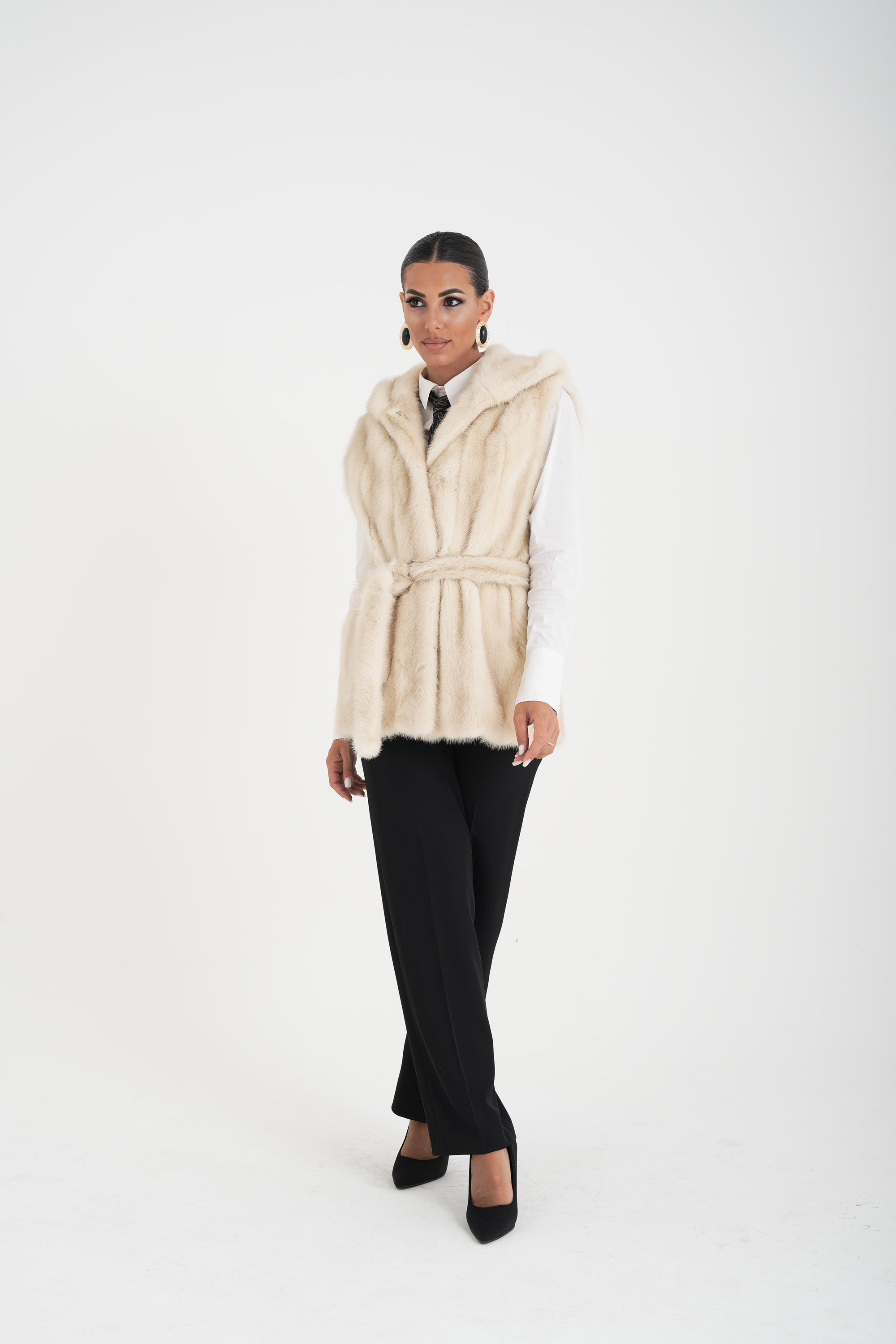 Gilet visone Sabrina
