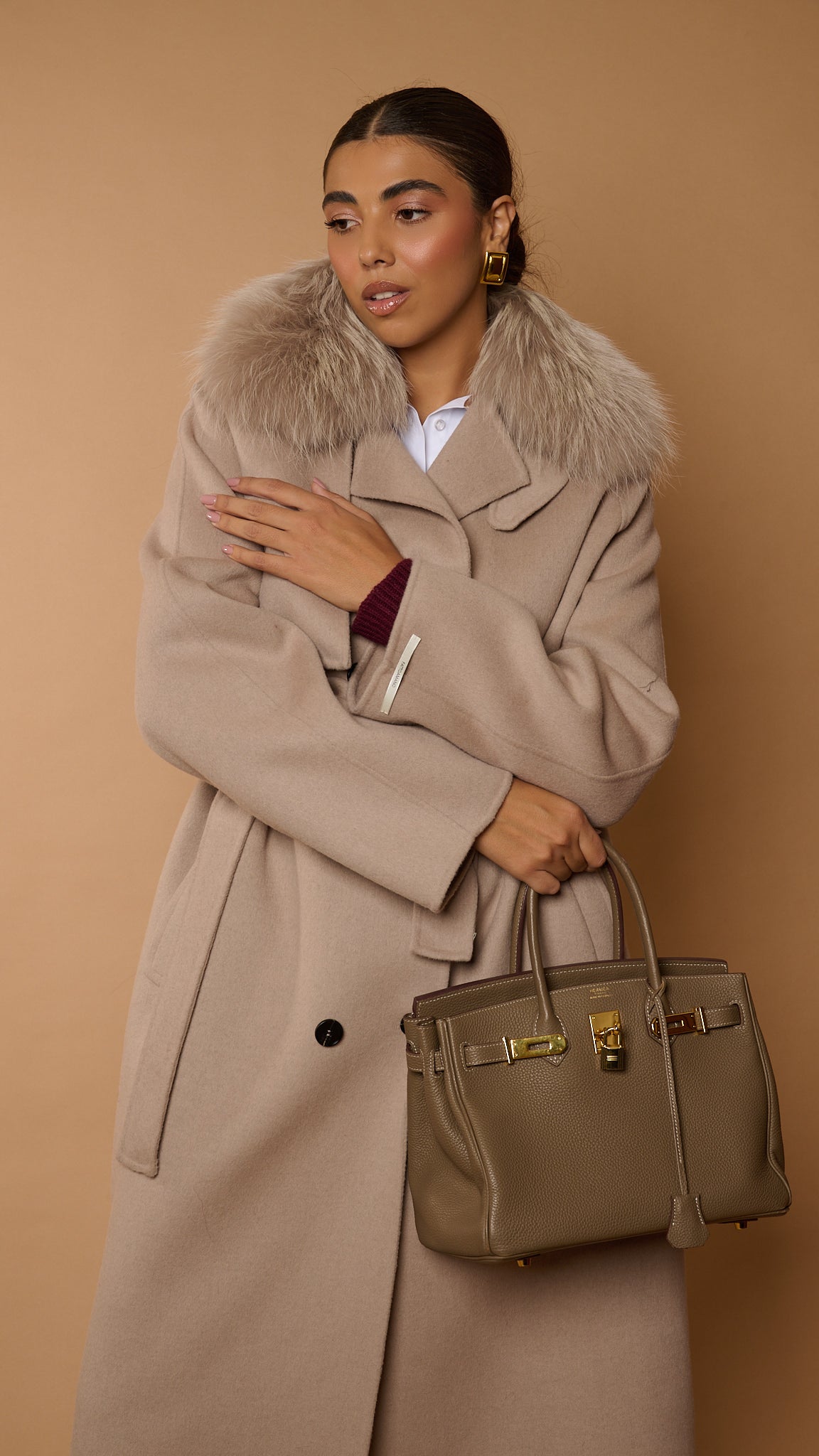 SAVANN Luxury COAT 100% lana beige