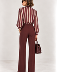 Camicia a righe bordeaux