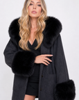 Cappotto Malin  in lana e cashmere antracite