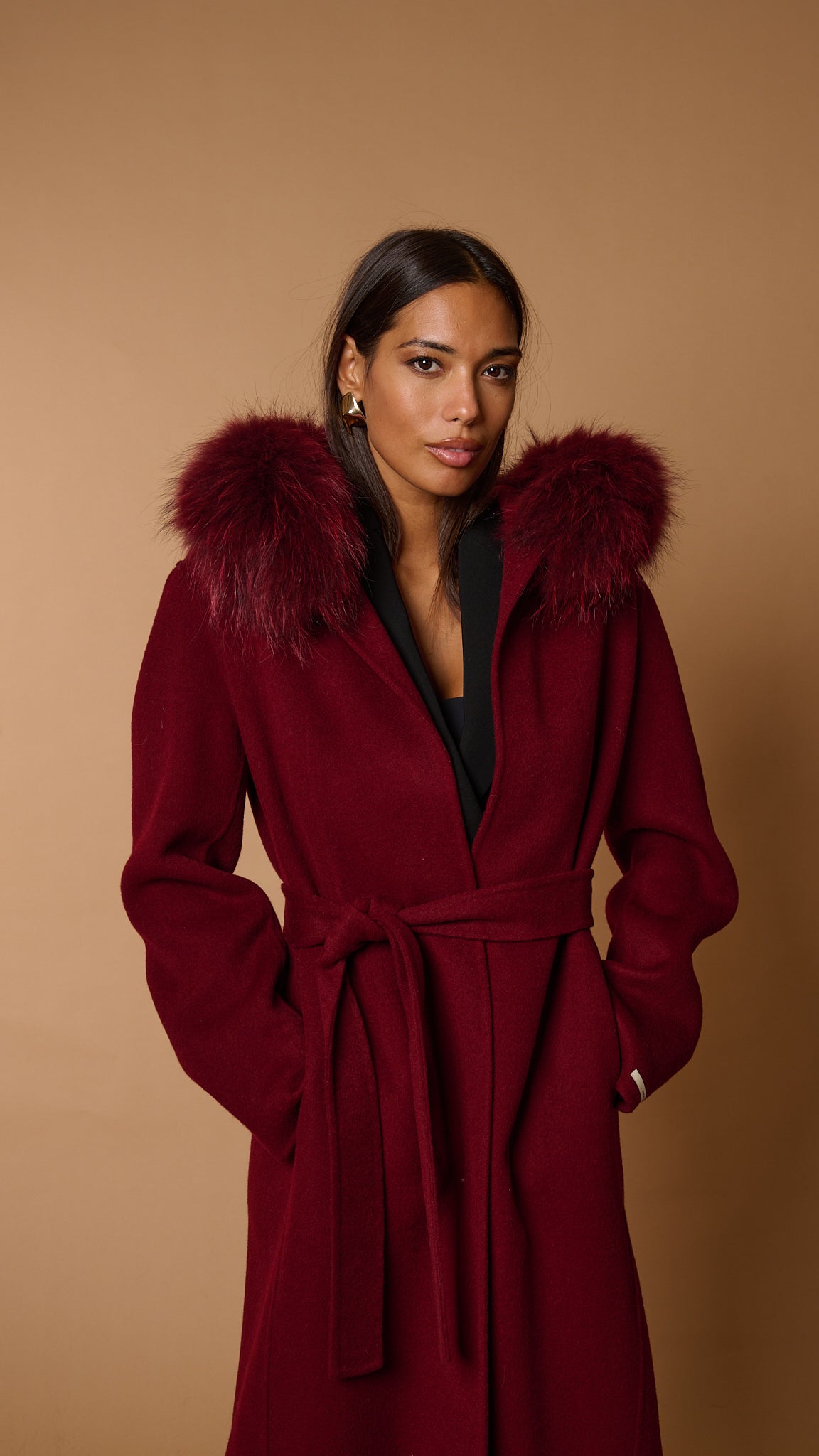 Dianne luxury coat bordeaux