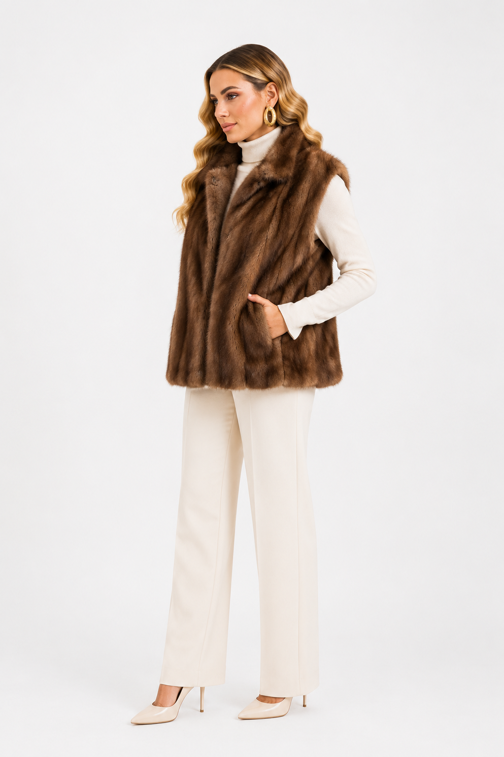Gilet visone velia