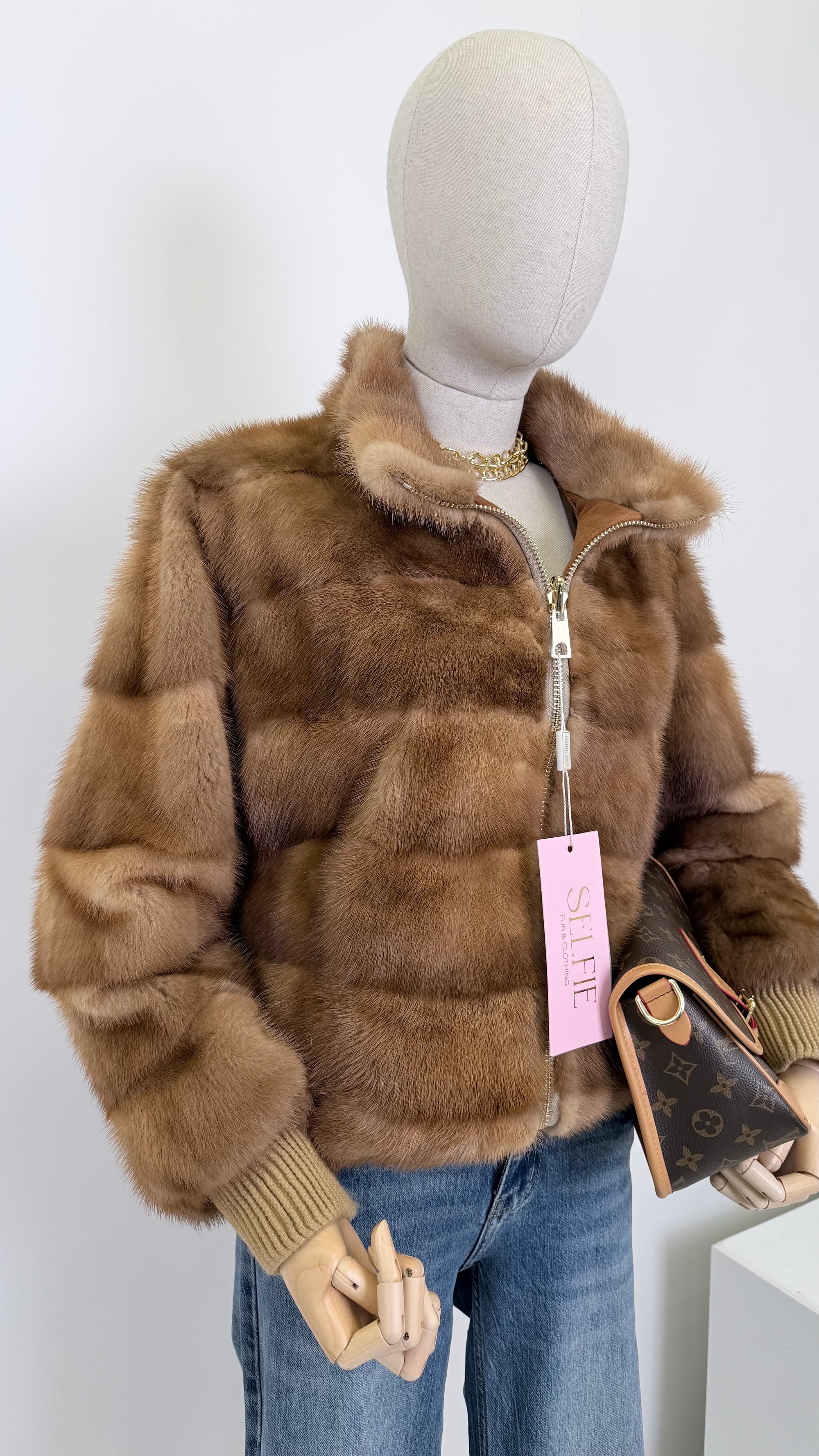 Bomber in visone orizzontale Callis