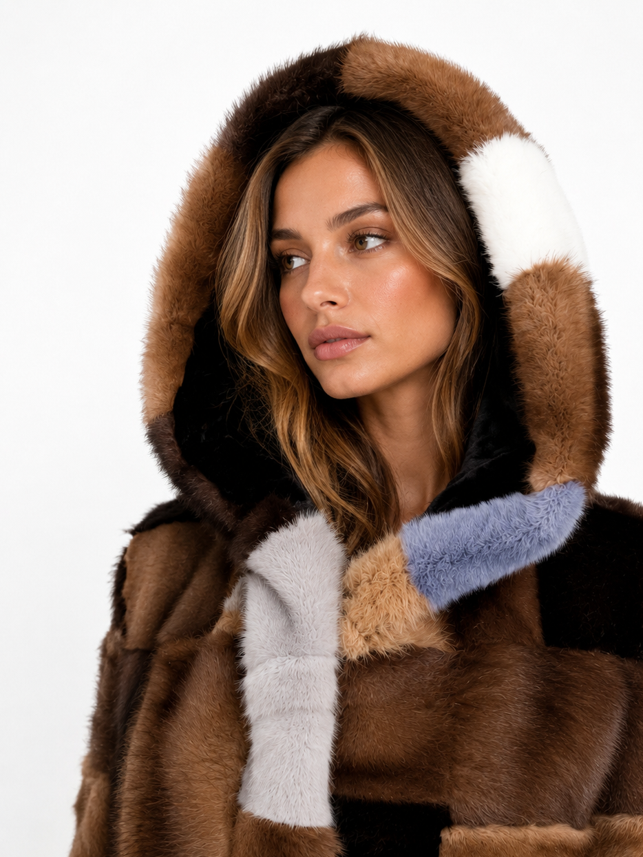 Gilet visone pach Arvelia