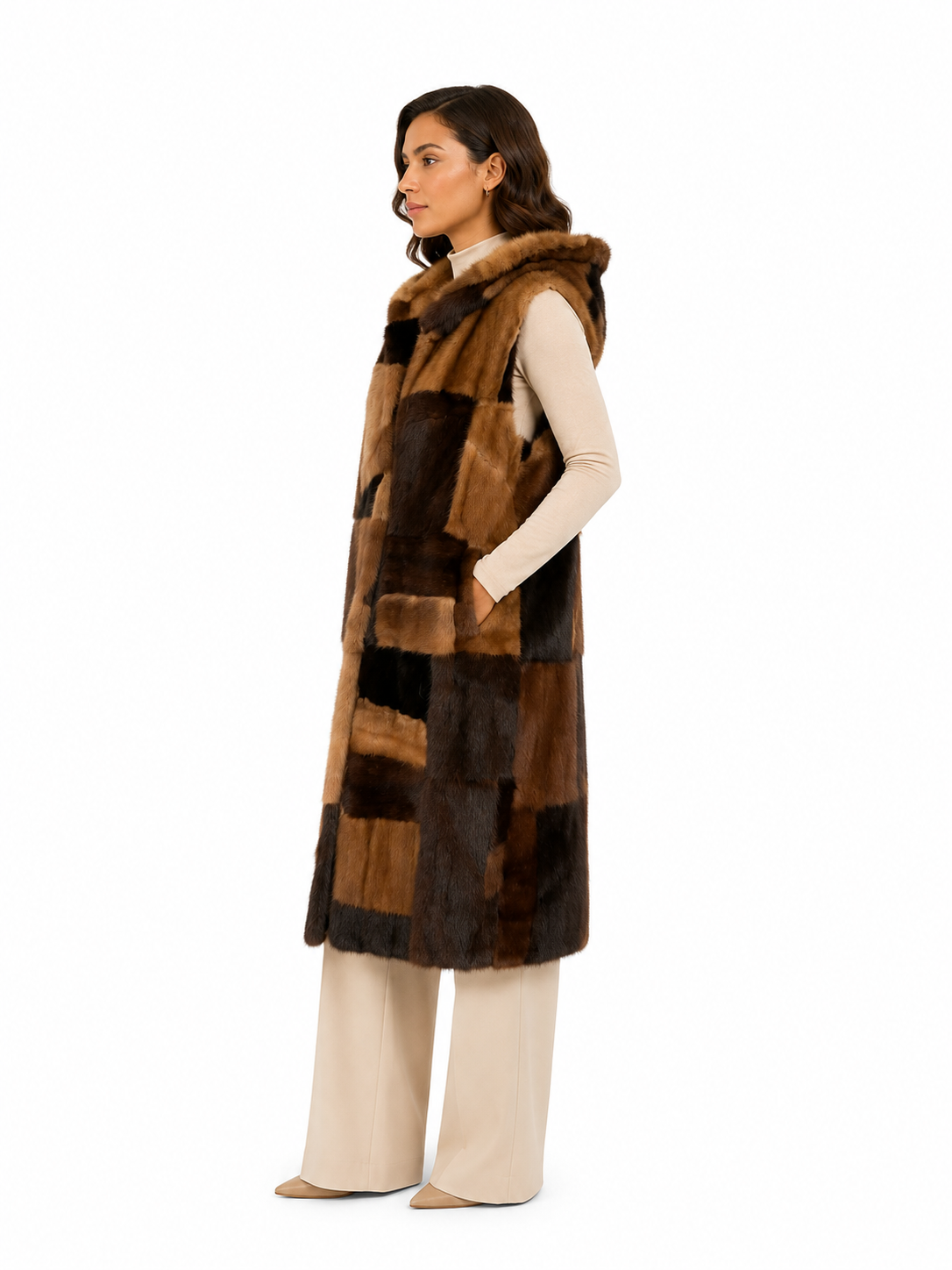 Gilet visone pach  Evelyne Luxury
