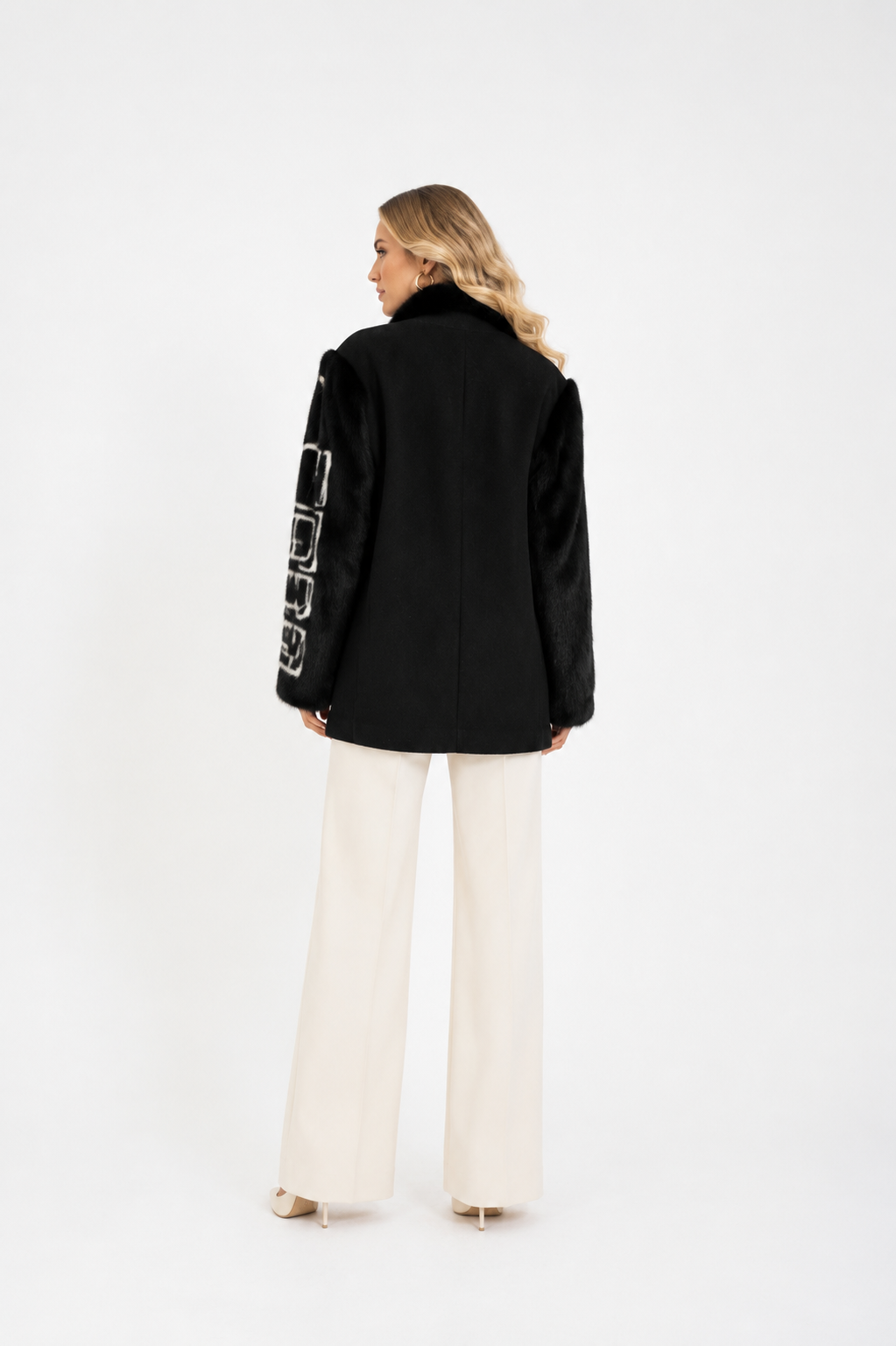 Blazer manica visone
