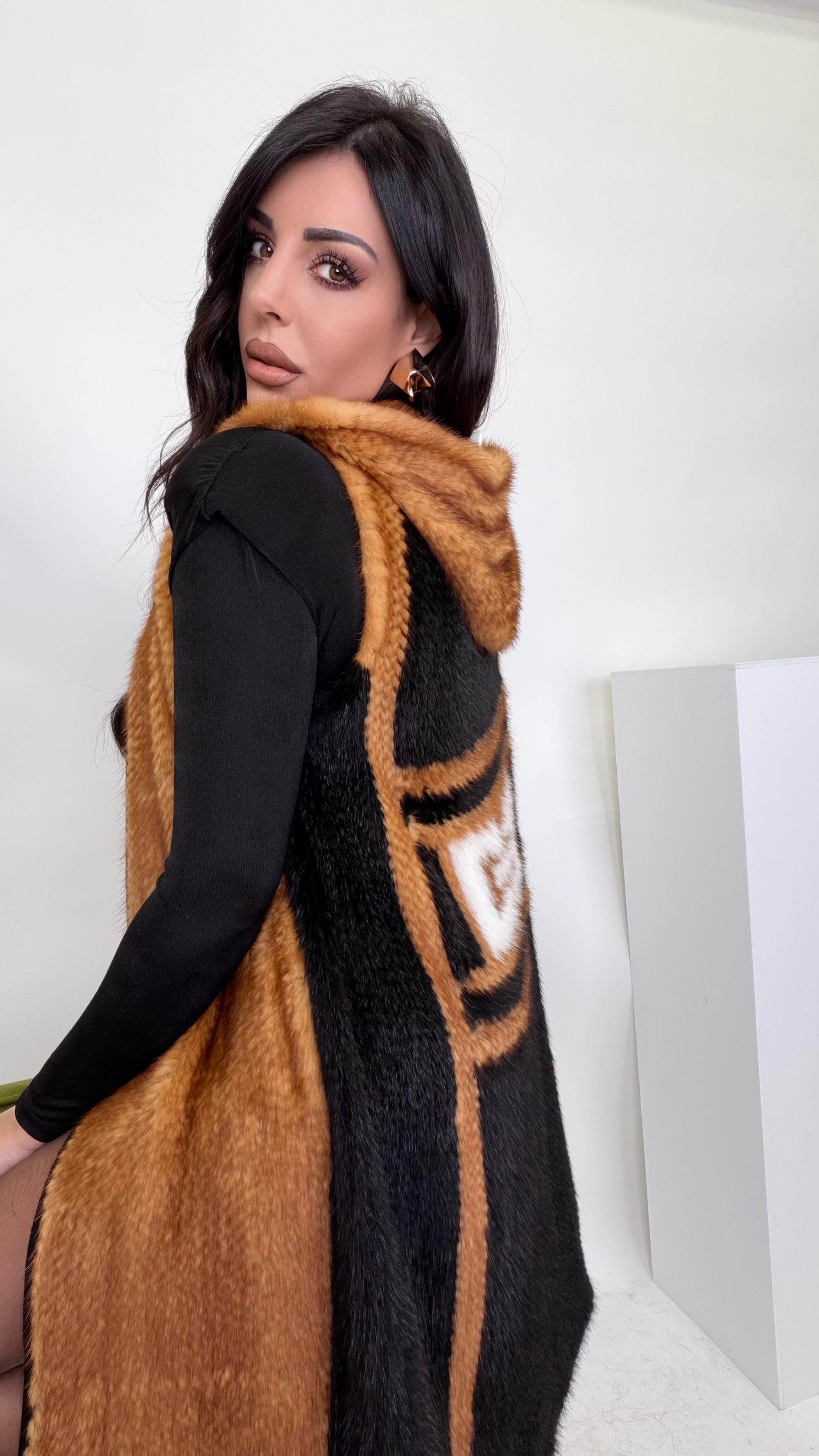 Gilet luxury tricot di visone