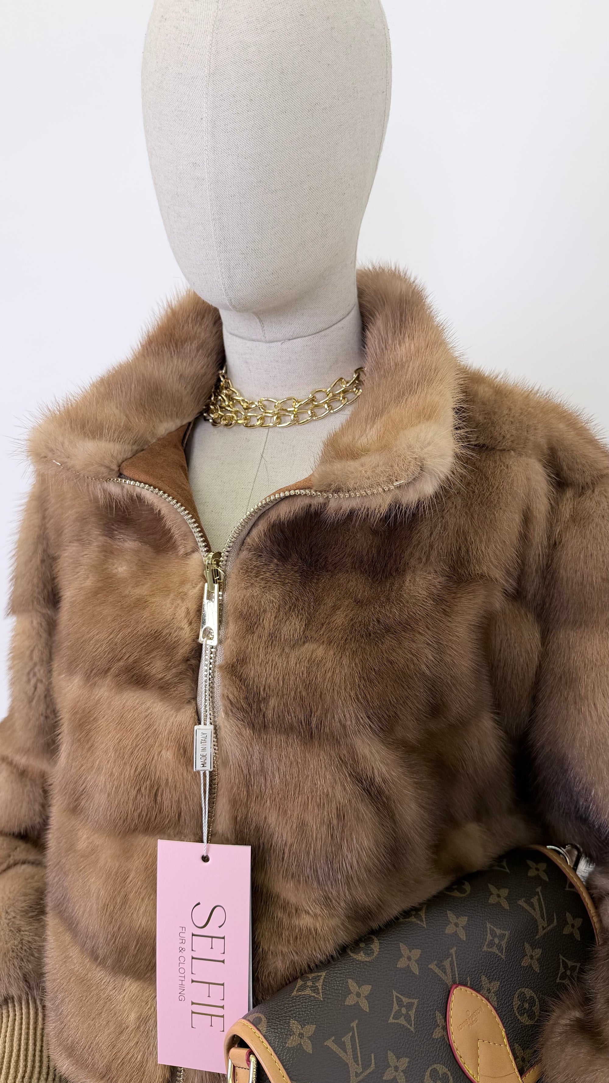 Bomber in visone orizzontale Callis