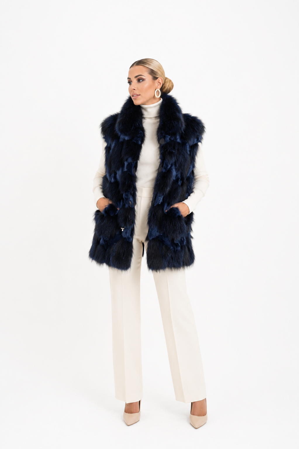 Gilet volpe lillà
