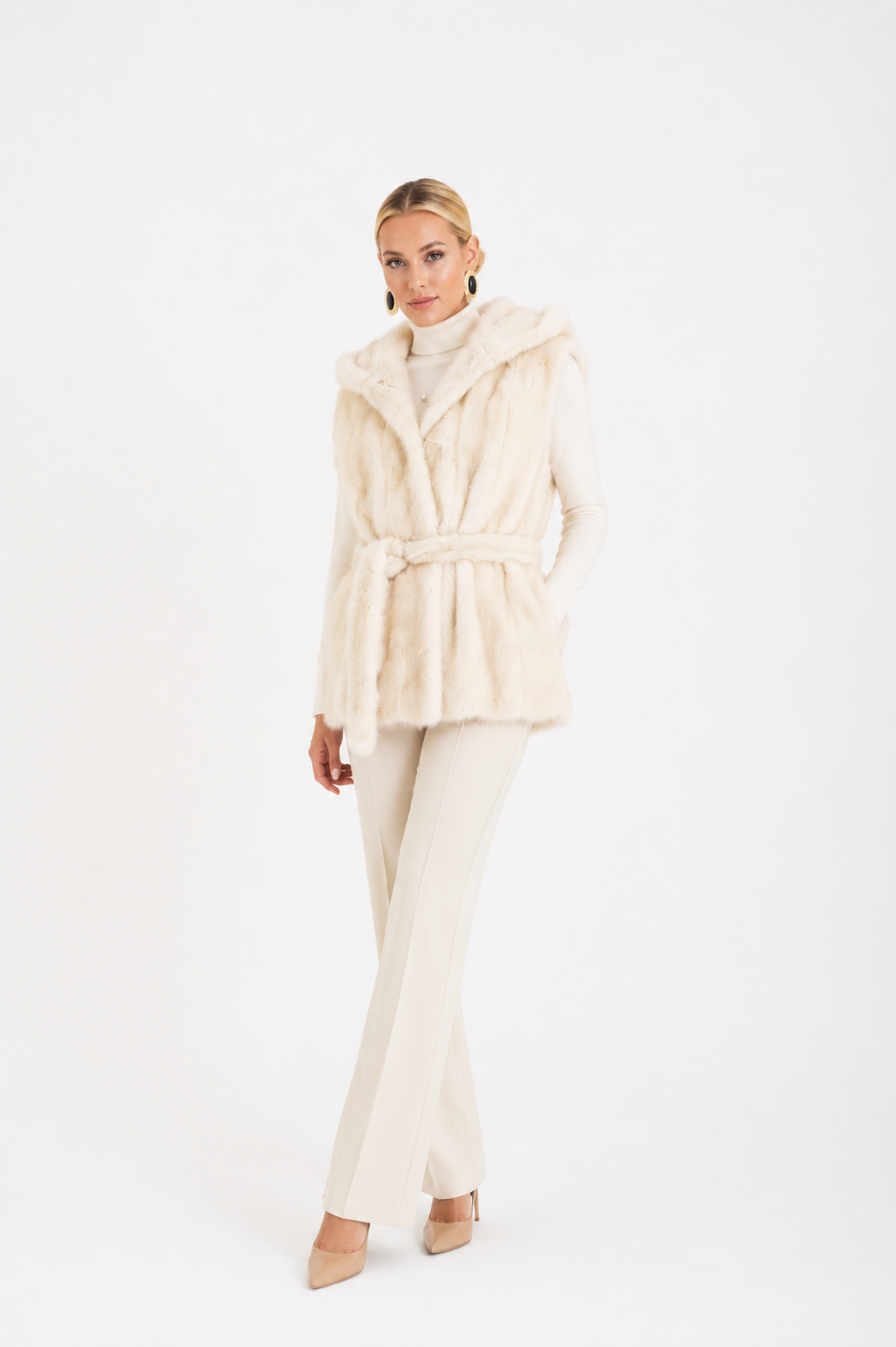 Gilet visone Sabrina