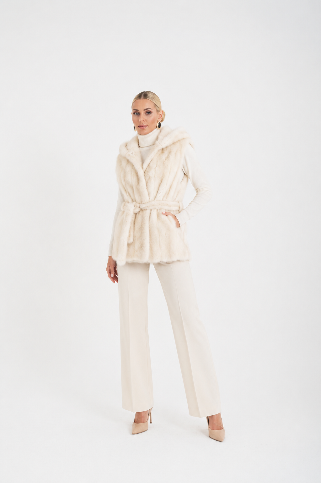 Gilet visone Sabrina