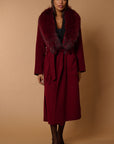 Drama luxury coat bordeaux