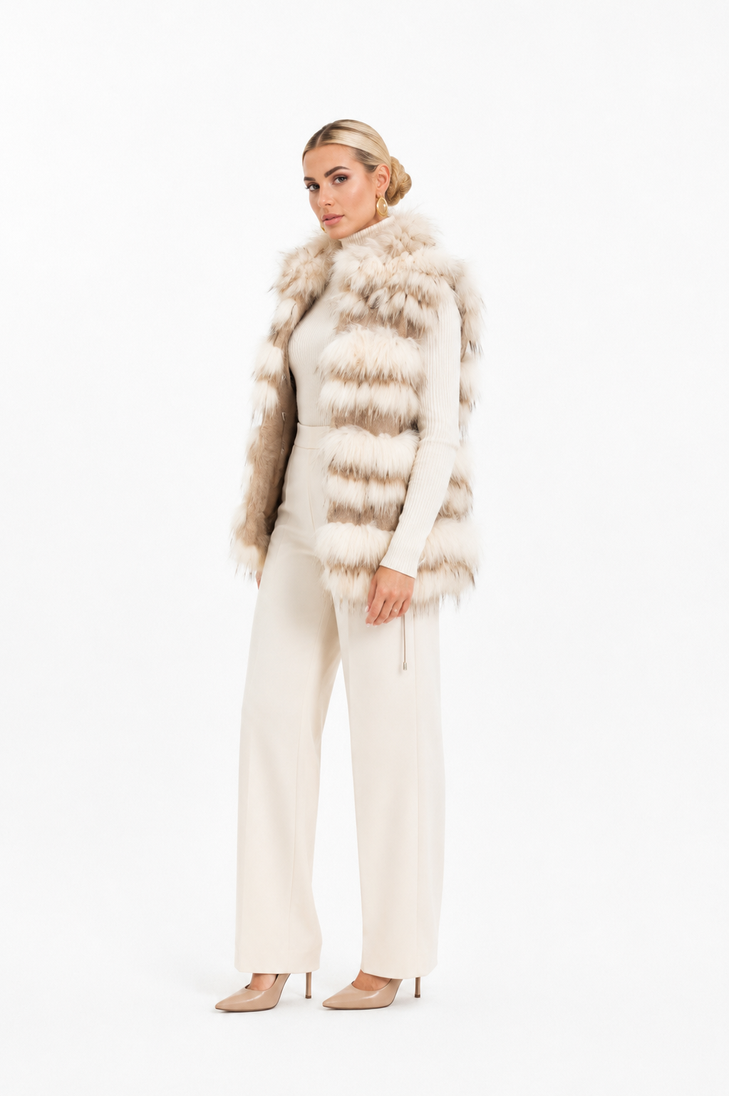 Gilet volpe amaranto