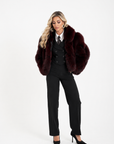 Bomber volpe orchidea bordeaux