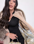 Visone maniche  in volpe luxury