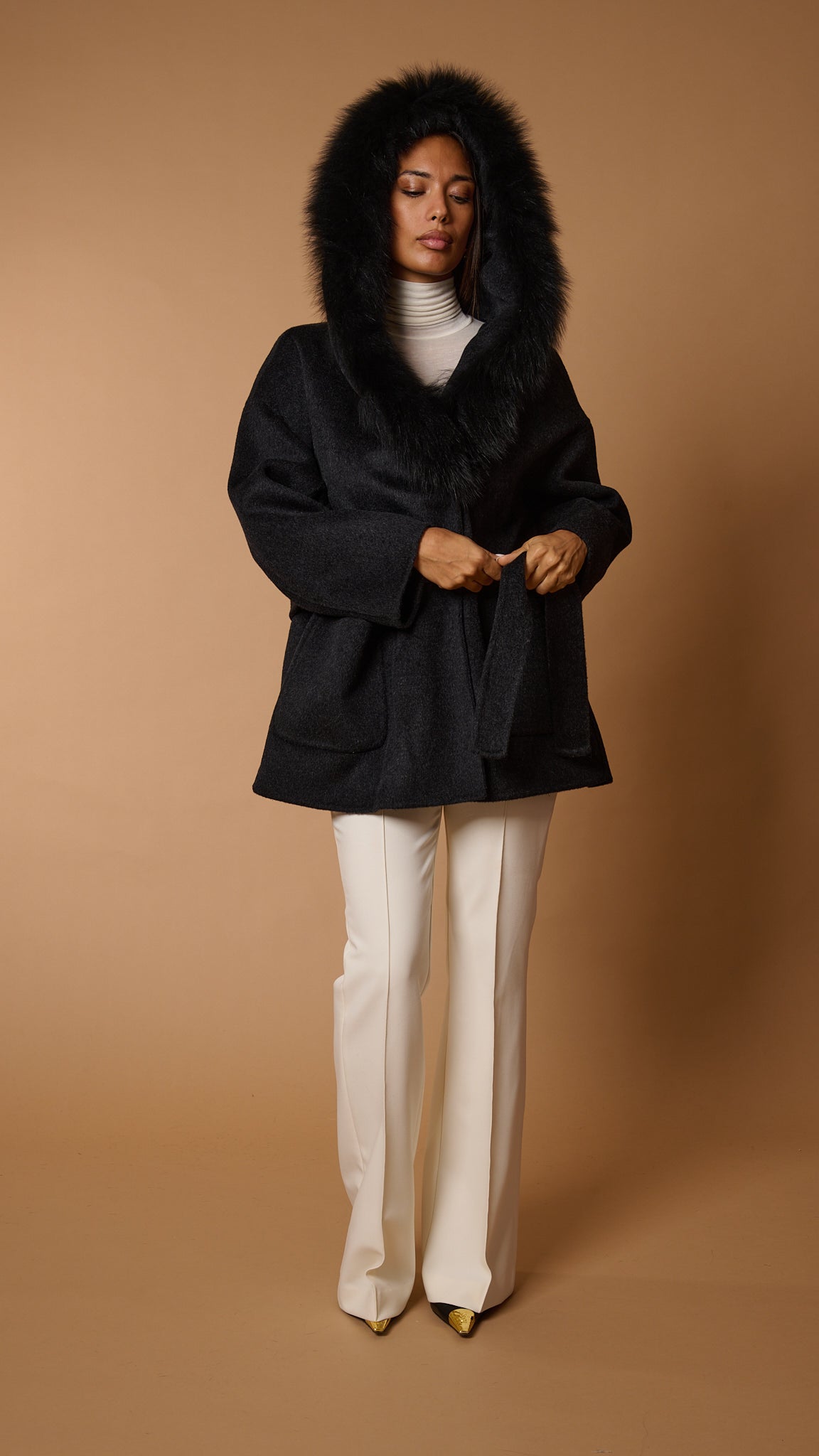 CUVE’ Luxury COAT wool &amp; CASHMERE