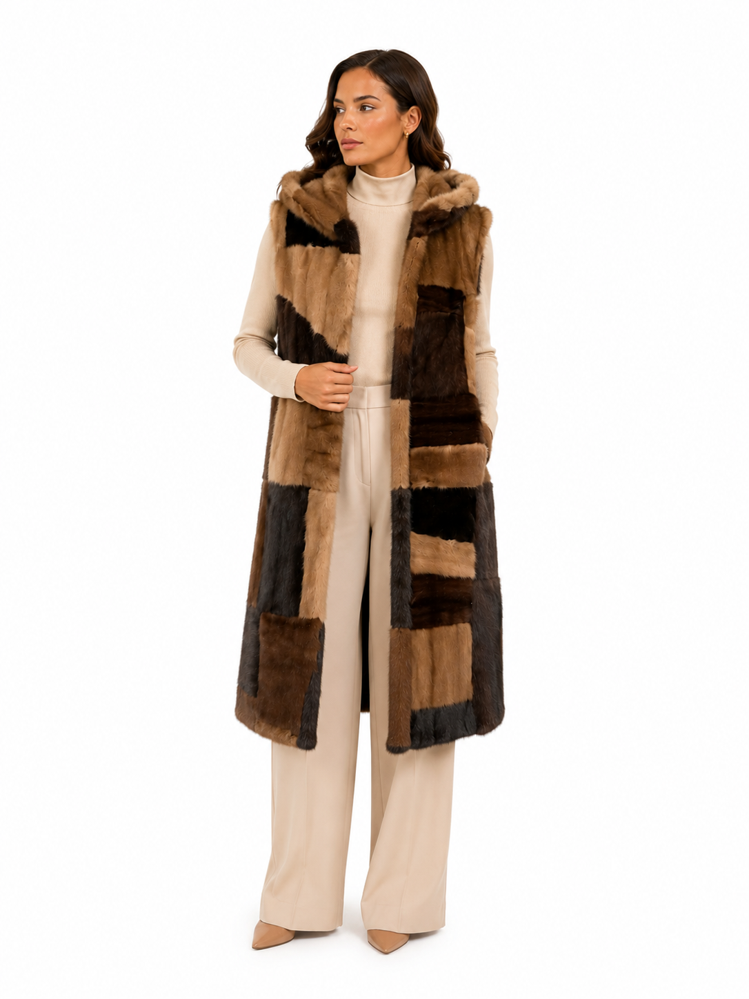 Gilet visone pach  Evelyne Luxury