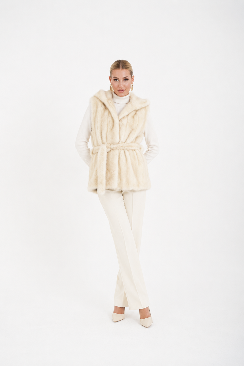 Gilet visone Sabrina