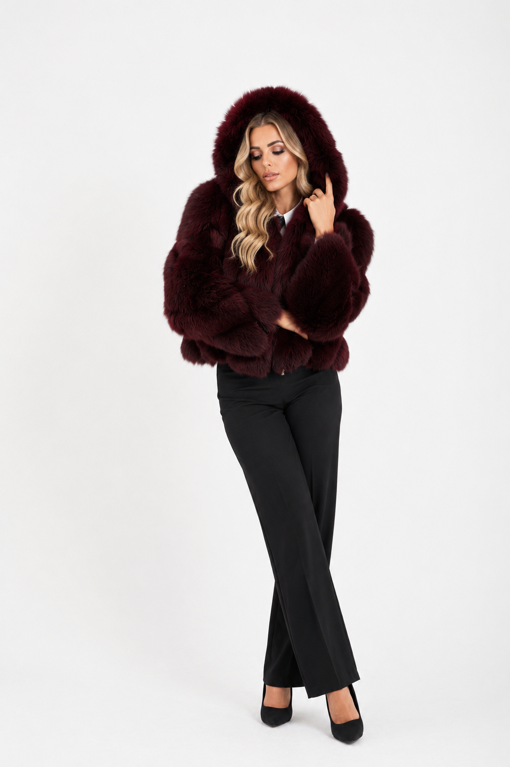 Bomber volpe orchidea bordeaux