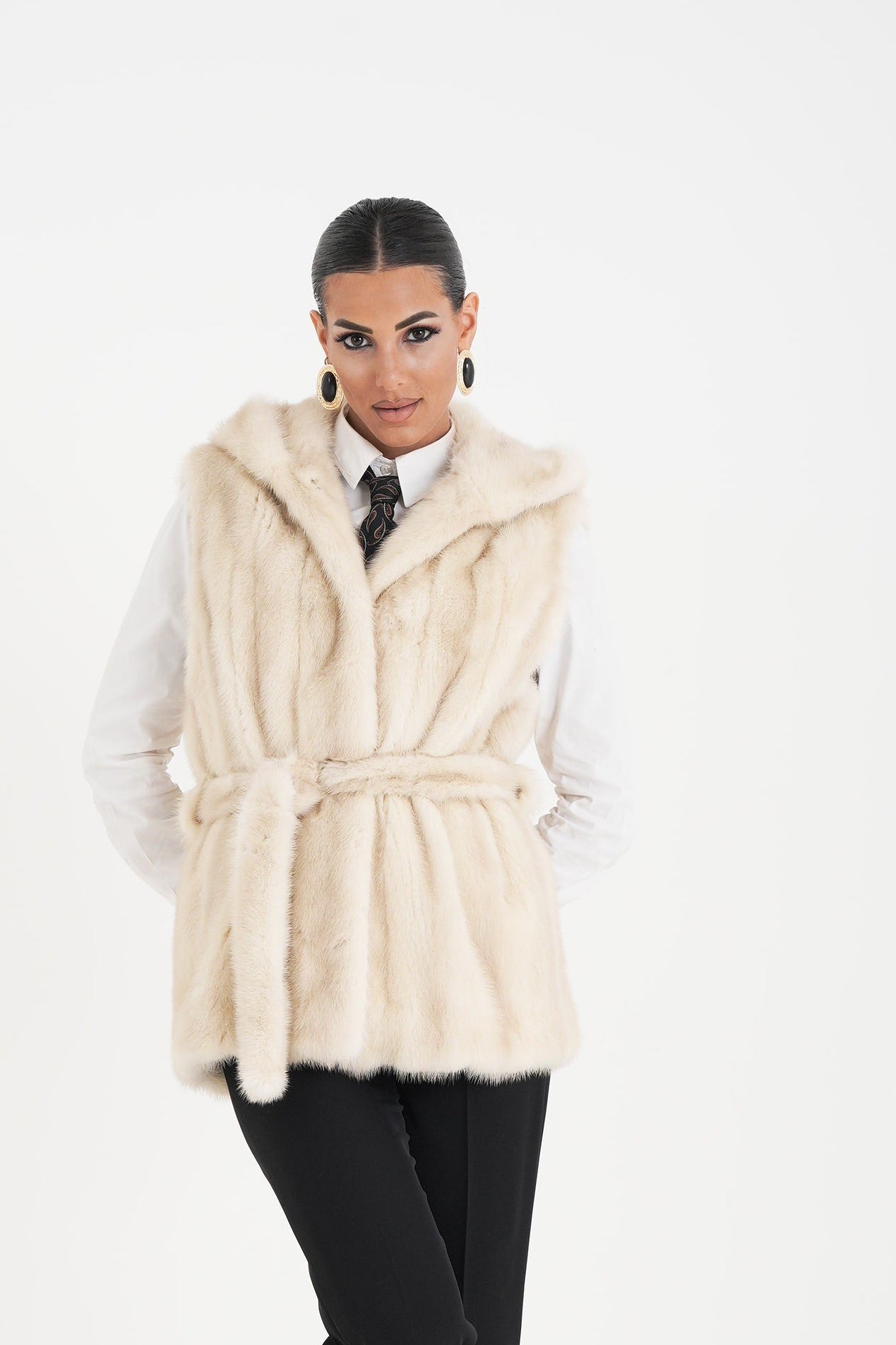 Gilet visone Sabrina