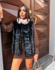 Gilet in visone blanc