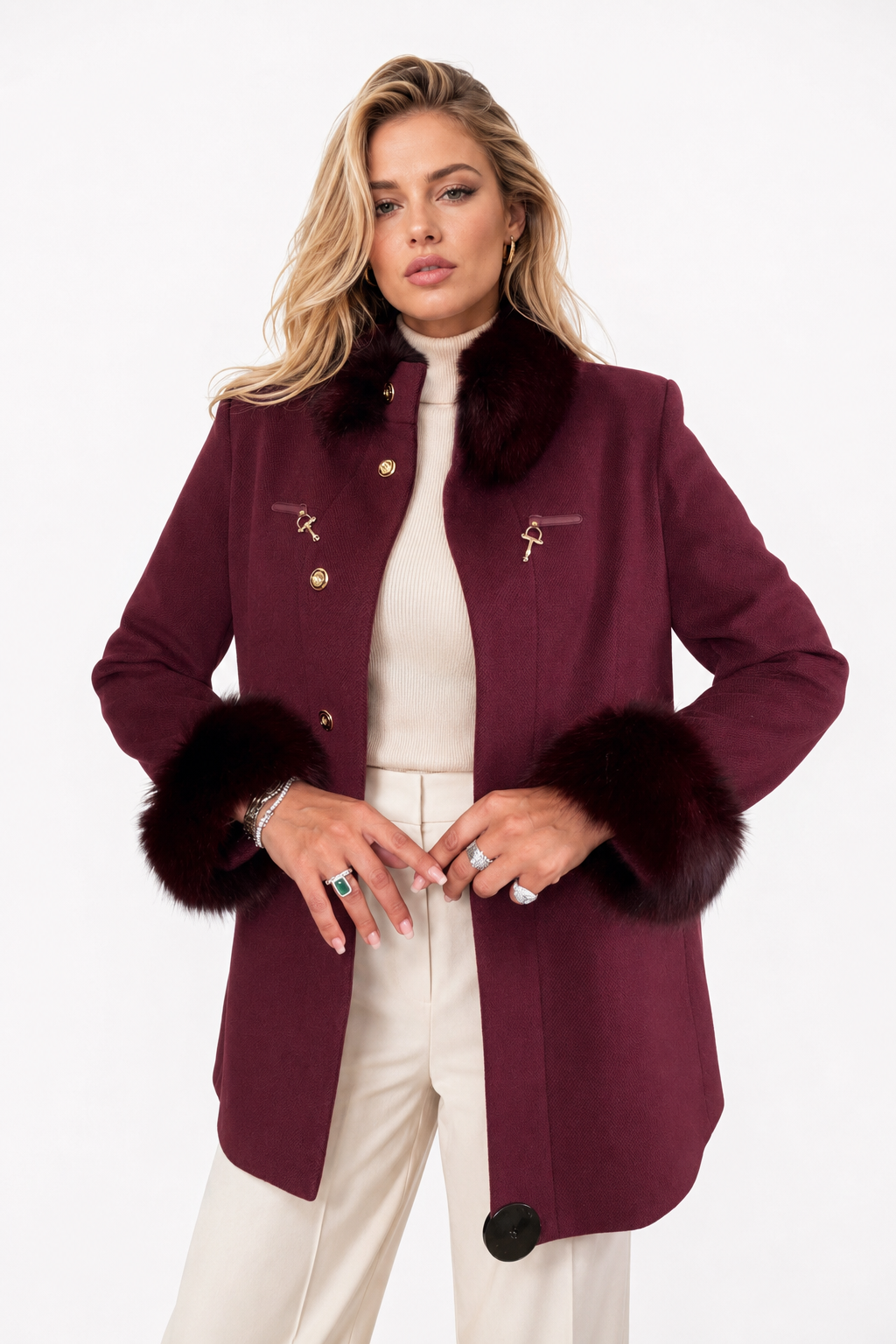 Cappotto stacy con volpe