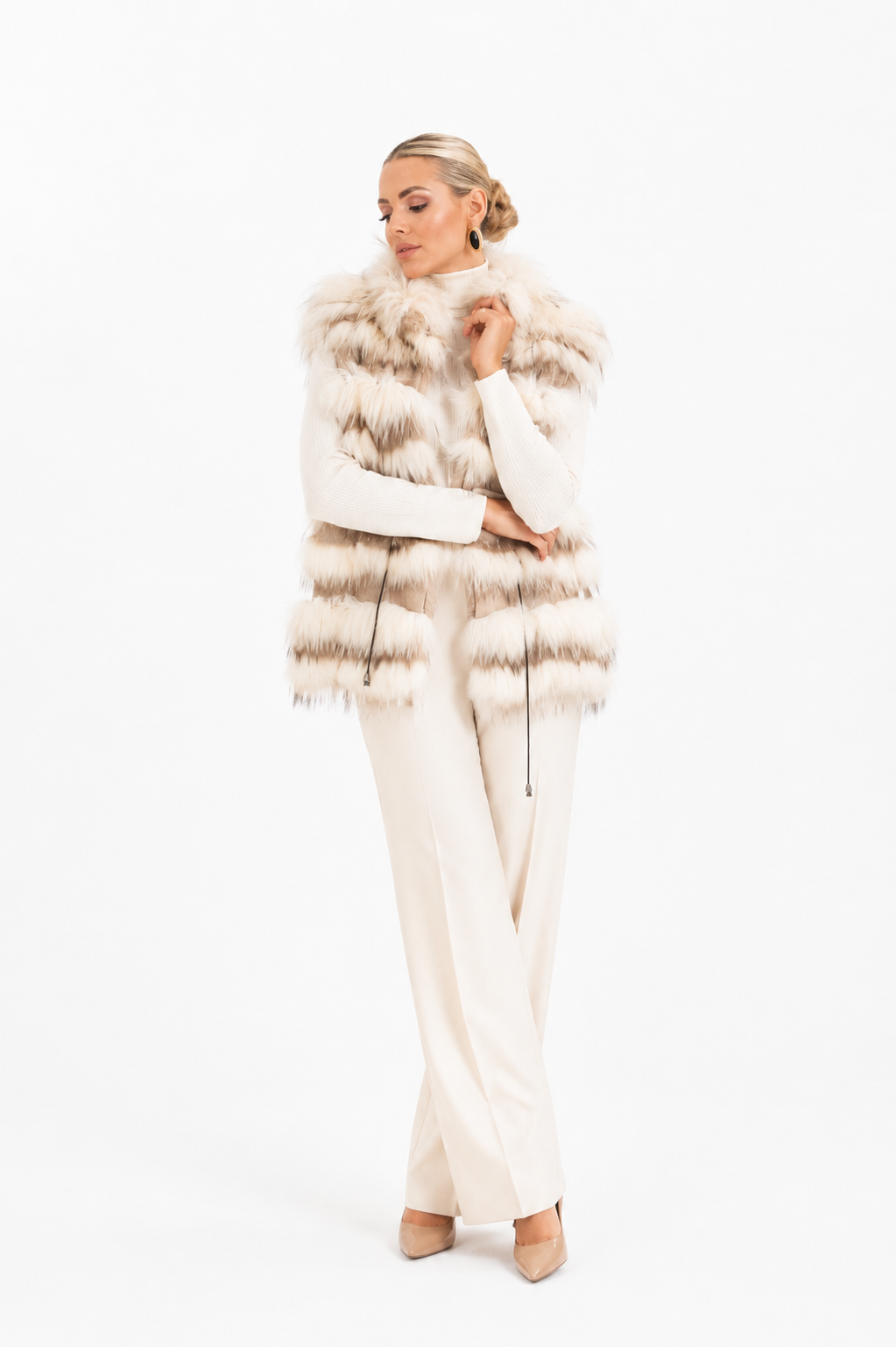 Gilet volpe amaranto