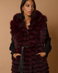 Gilet volpe leonie burgundy