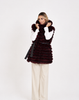 Gilet volpe Marzia bordeaux