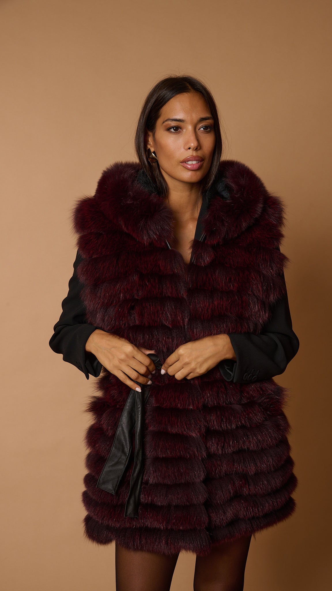 Gilet volpe leonie burgundy