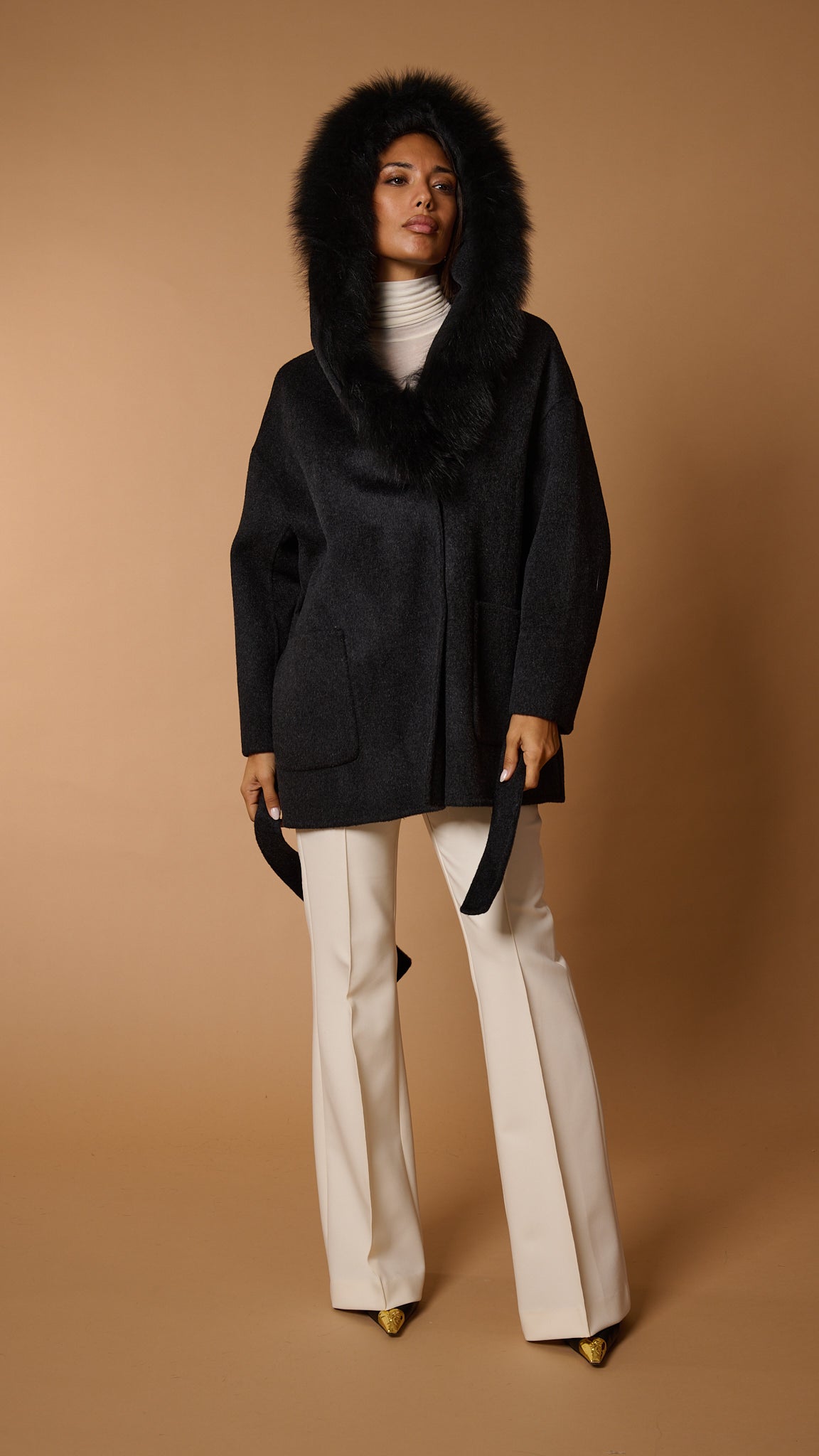 CUVE’ Luxury COAT wool &amp; CASHMERE
