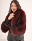 Bomber crop Burgundy